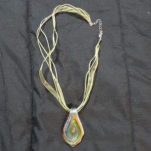 Beautiful Charm necklace made of glass